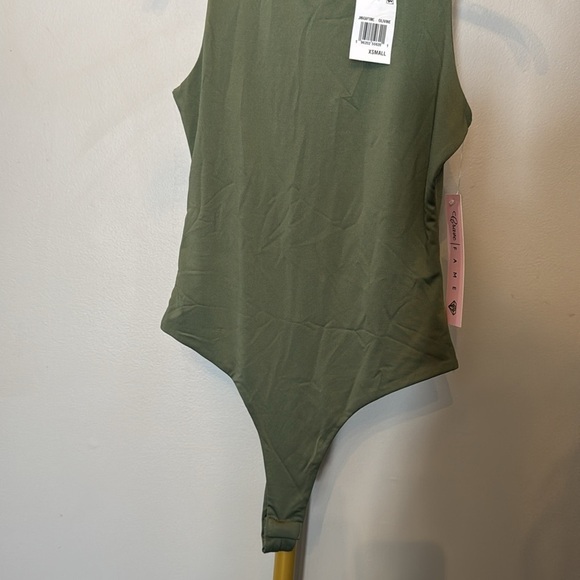Crave Fame Women's green Mock Turtleneck Sleeveless Bodysuit Size XS - Picture 3 of 8